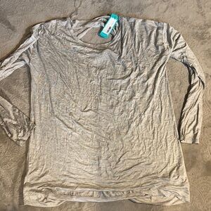 Womens GIAM cross back top gray medium new